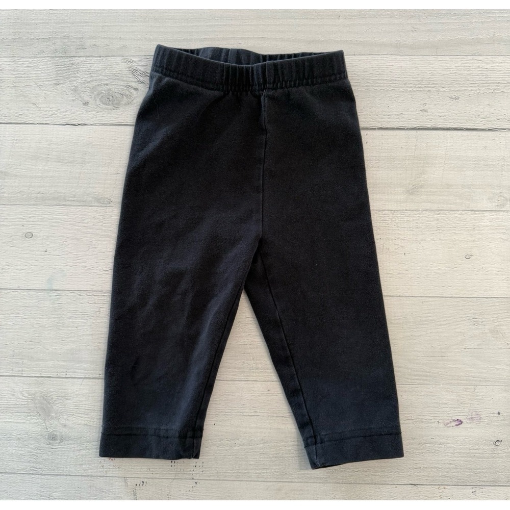 Hanna Andersson girls black leggigns size 80‎ 18/24 months
